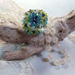 Anel de esperança com facetas de cristais Swarovski e fiadeiras
